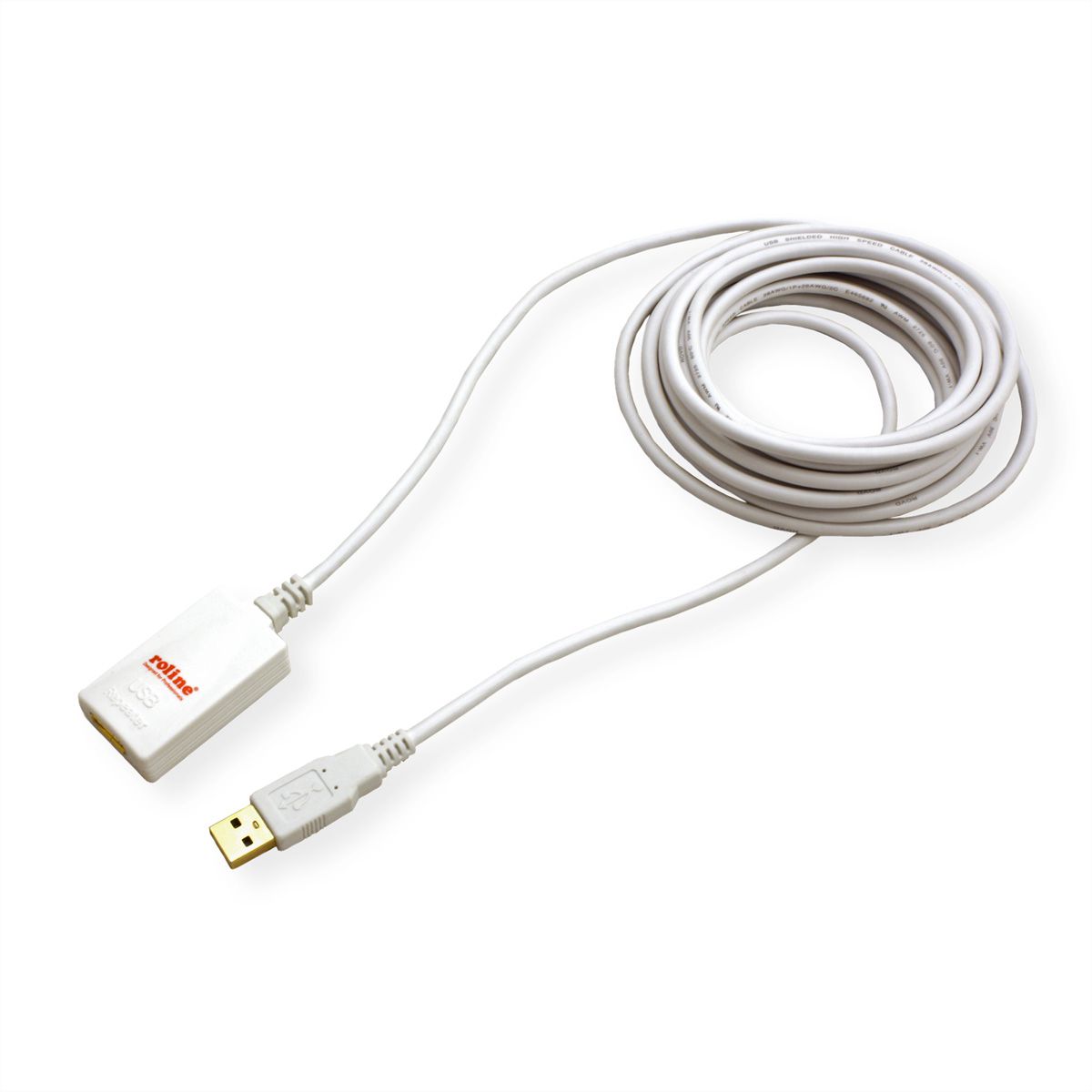 ROLINE Rallonge USB 2.0, blanc, 5 m