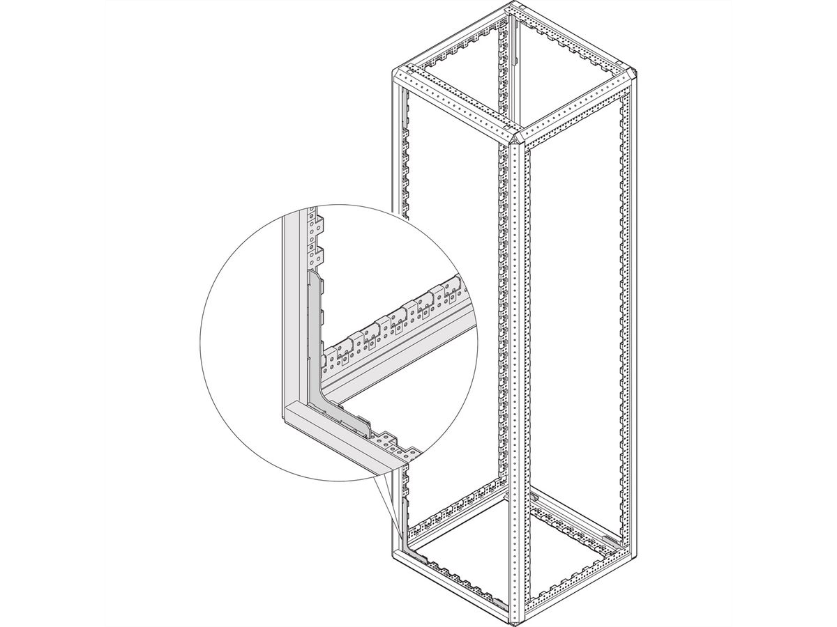 Cadre d'armoire Varistar SCHROFF, Heavy Duty, sismique, 1600H 800W 600D