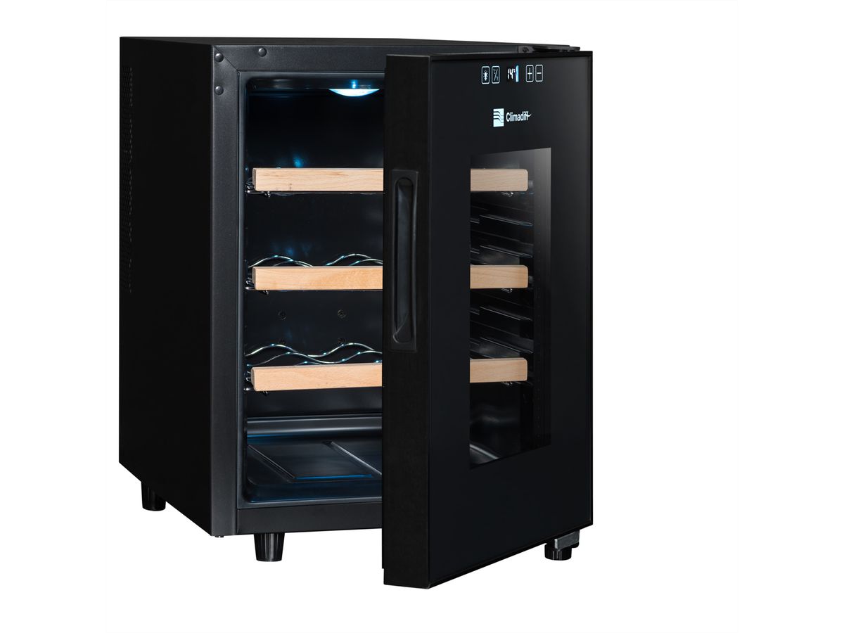 Climadiff Weinkühlschrank CC12, Freistehend, 1 Zone, 12 Flaschen