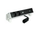 BACHMANN DESK2 2xUTE 1xUSB C 60W 0,2m GST18 RAL9010