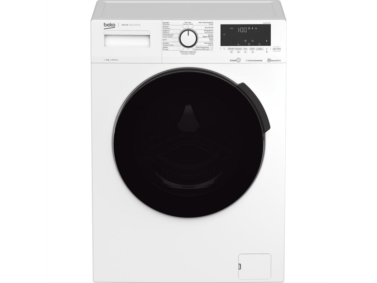 Beko Waschmaschine 50081466CH1, 8kg, Aquasafe+, Steam