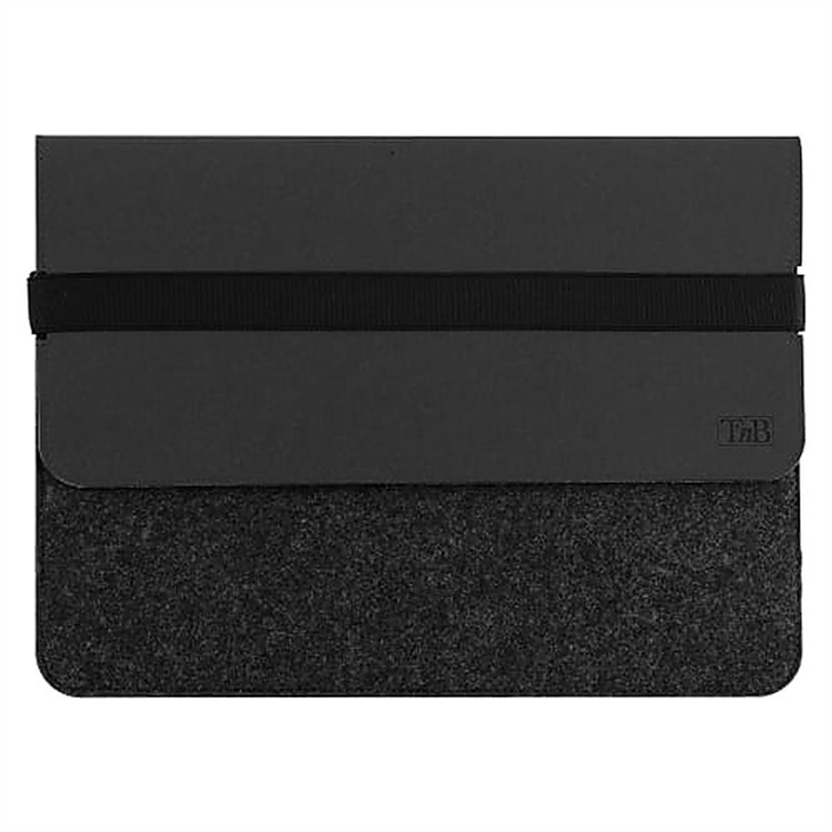 T’nB Notebook-Hülle 13–14" Eco Leder, Filz schwarz/grau