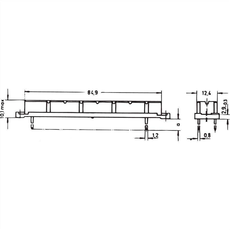Connecteur SCHROFF Type H, EN 60603, DIN 41612, femelle, 15 contacts, longueur des broches 10.0 mm
