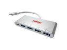 ROLINE USB 3.2 Gen 1 Hub, 4fach, Typ C Anschlusskabel, mit 1 PD-Port