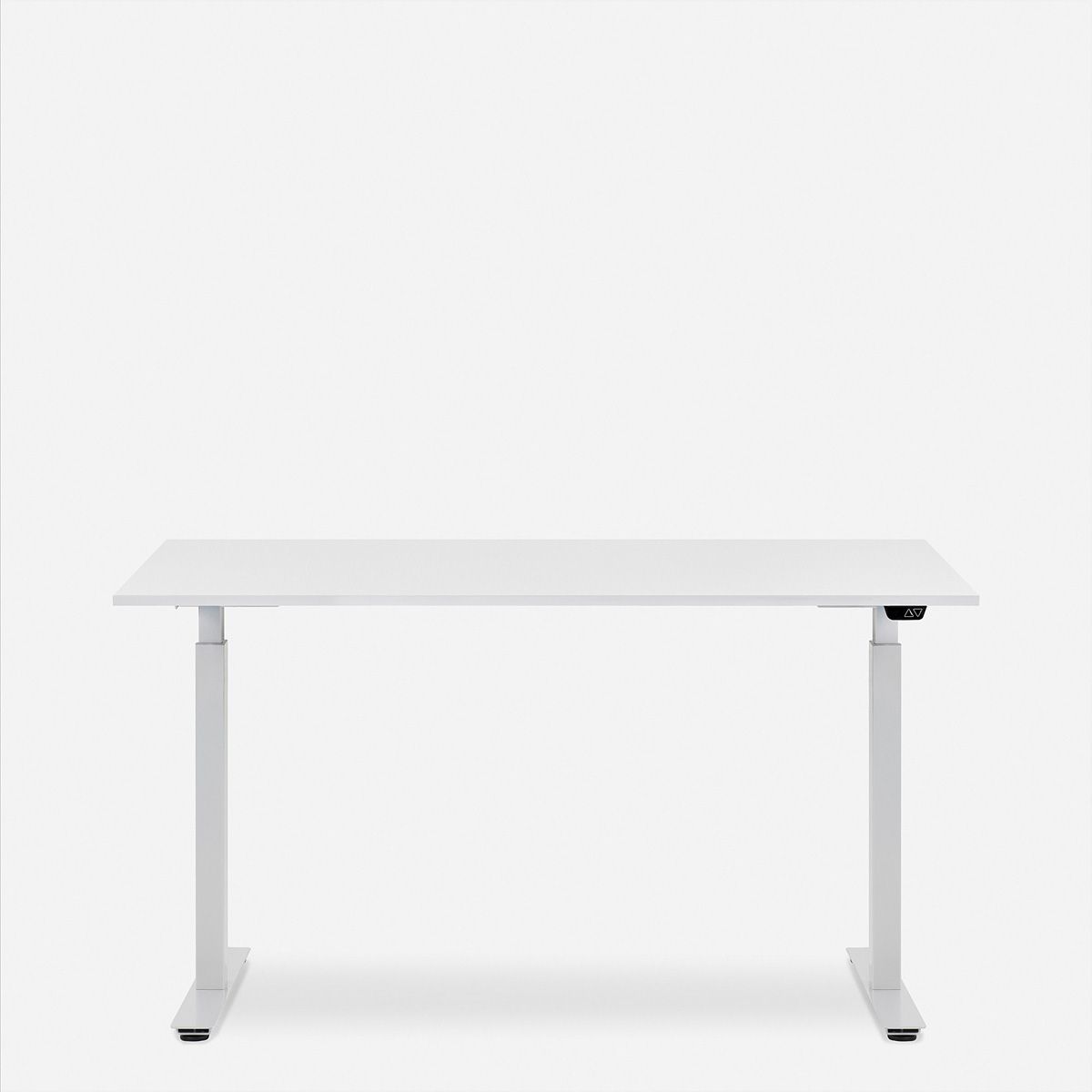 WRK21 Bureau Smart 100 x 60 cm, Hauteur réglable, Blanc uni / Blanc