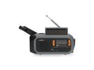 Nedis Notfallradio DAB FM mit Handkurbel Solarpanel und Powerbank, Tragbares Notfallradio fuer Notfaelle, Camping und Outdoor Anwendungen