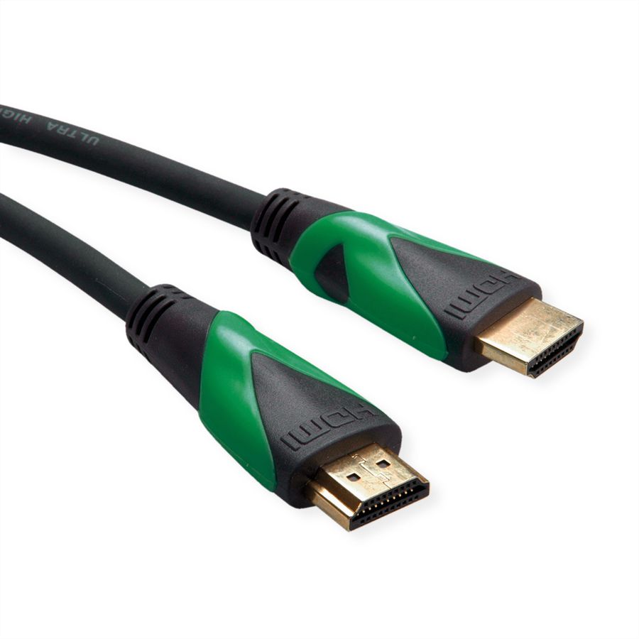 ROLINE GREEN ATC Câble HDMI avec Ethernet Ultra HD 8K, M/M, noir, 1 m