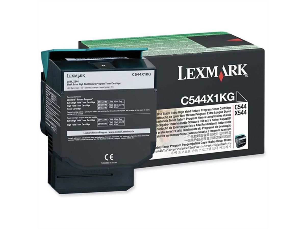 LEXMARK C544X1KG, Toner noir pour env. 6.000 pages pour LEXMARK C544 / X544