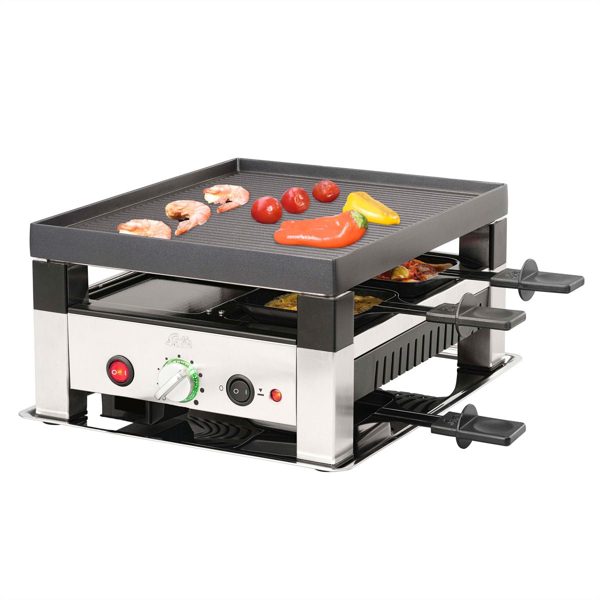 Solis 4 in 1 Raclette & Pizza Grill für 4 Personen