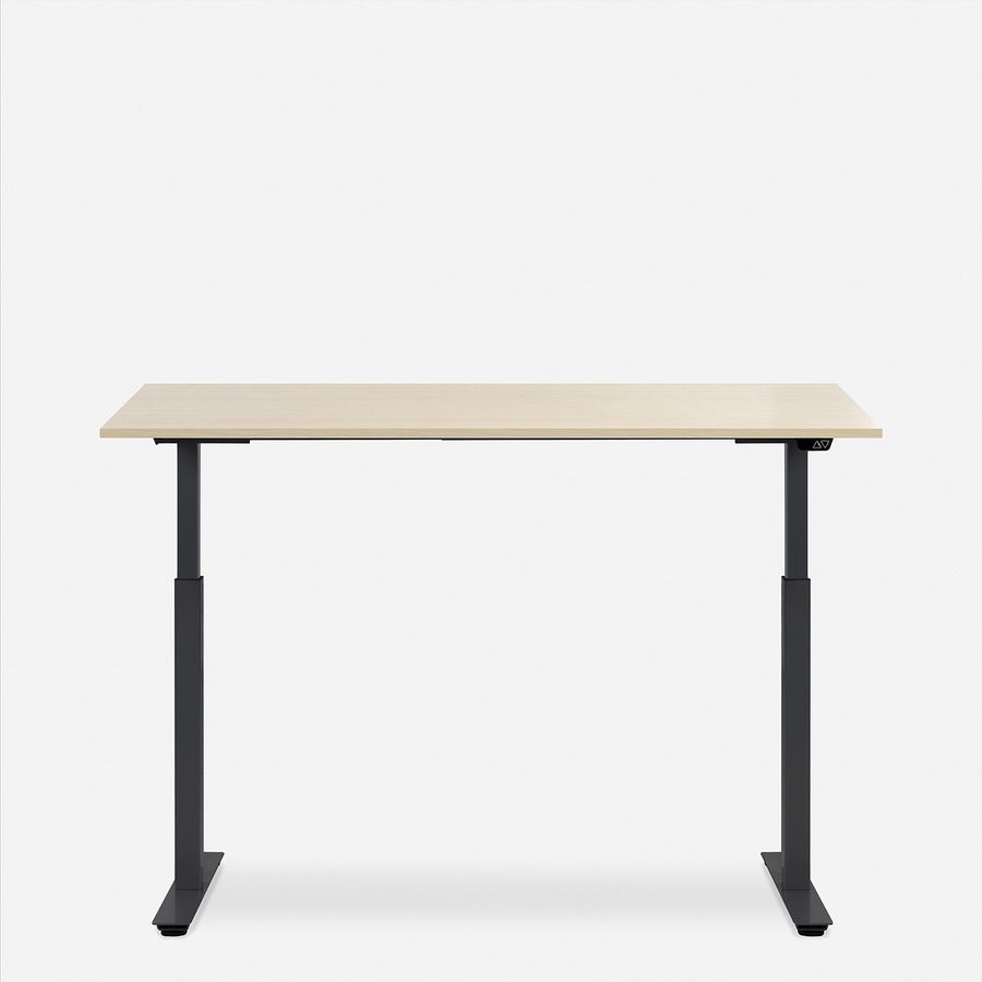WRK21 Schreibtisch Smart 100 x 60 cm, Höhenverstellbar, Mandal Ahorn / Schwarz