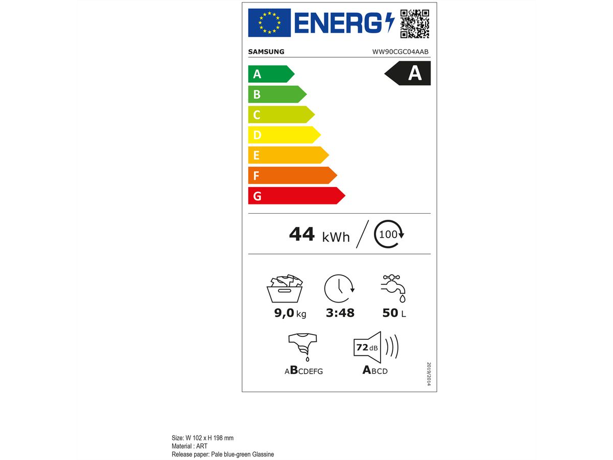 Samsung lave-linge WW5000 9kg, noir