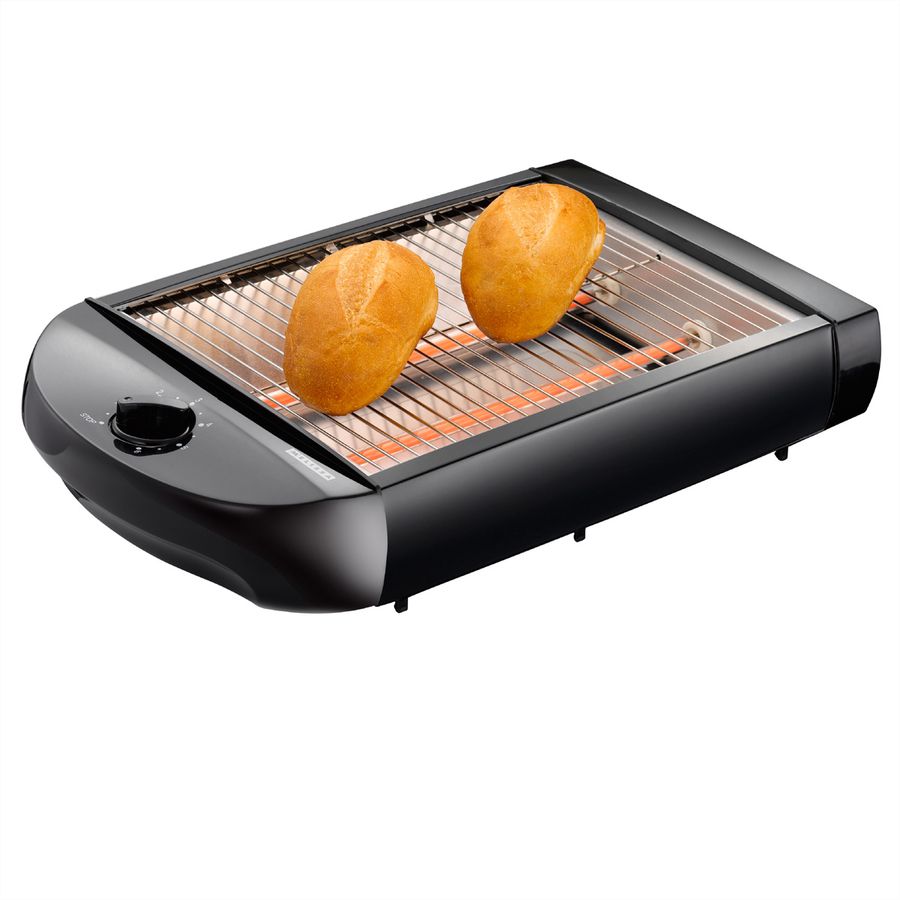 Melissa Flachtoaster 16140145, schwarz, 600W, mit Timer