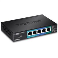 TRENDnet TPE-P521ES Switch EdgeSmart alimenté PoE+ Gigabit à 5 ports avec passthrough PoE