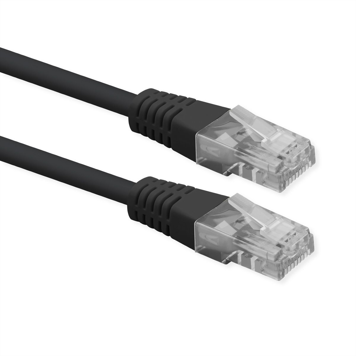 ROLINE Cordon Cat.6 (Classe E), UTP, PoE, noir, 2 m