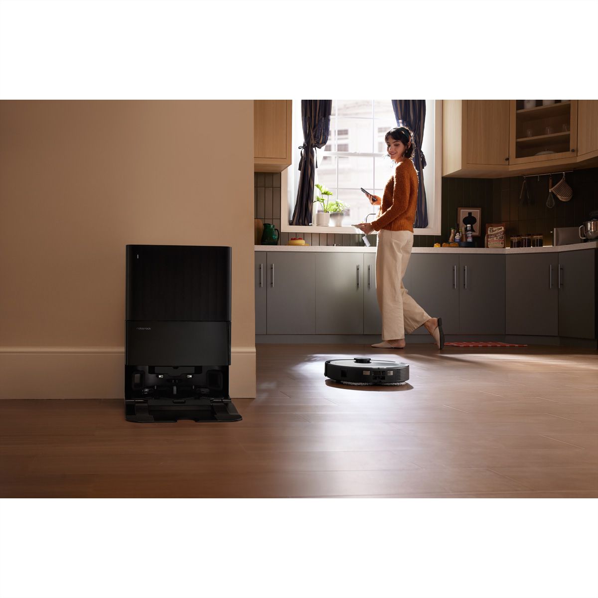 Roborock Aspirateur Qrevo S ProX noir, Robot aspirateur/balayeur