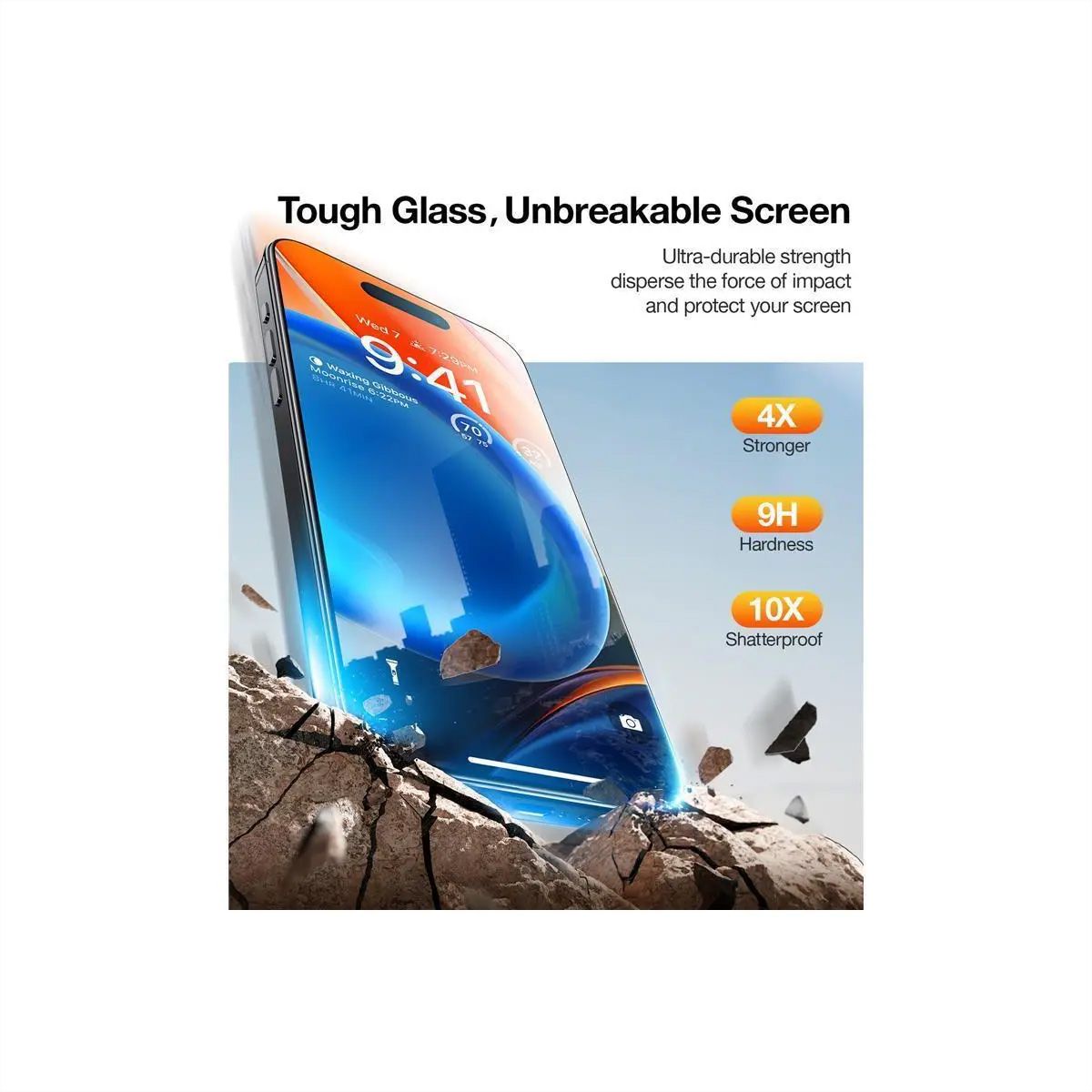 Torras Install Master protection d'écran, iPhone 15 Pro Max, transparent