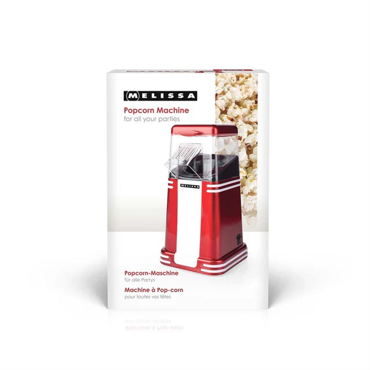 Melissa – Retro Popcorn-Maschine (Heißluft), 1200W