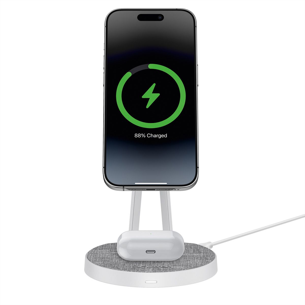 Xlayer Ladestation MagFix Pro 2 in 1 15W Grey/White