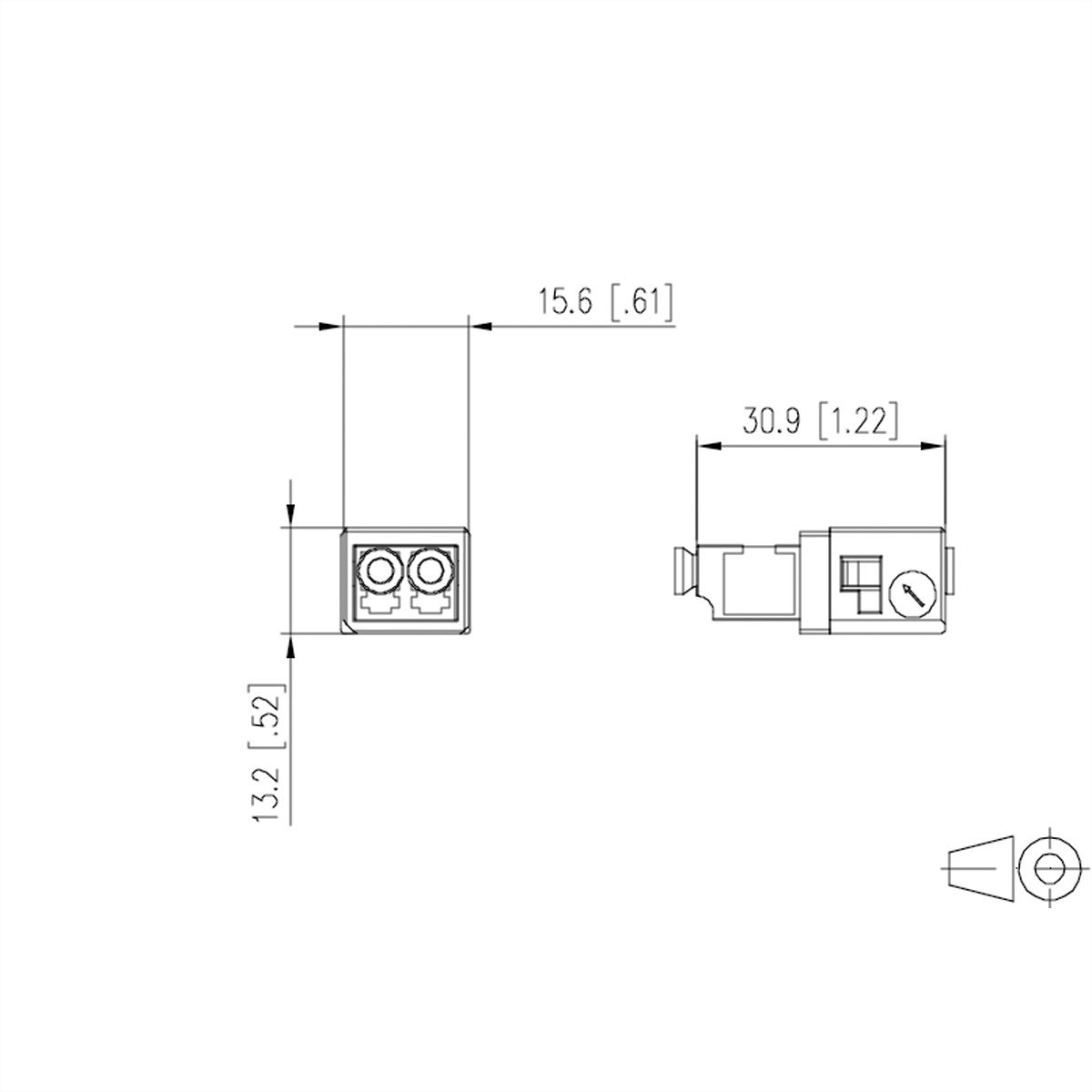 METZ CONNECT OpDAT Industry LC-D MMadapter insert