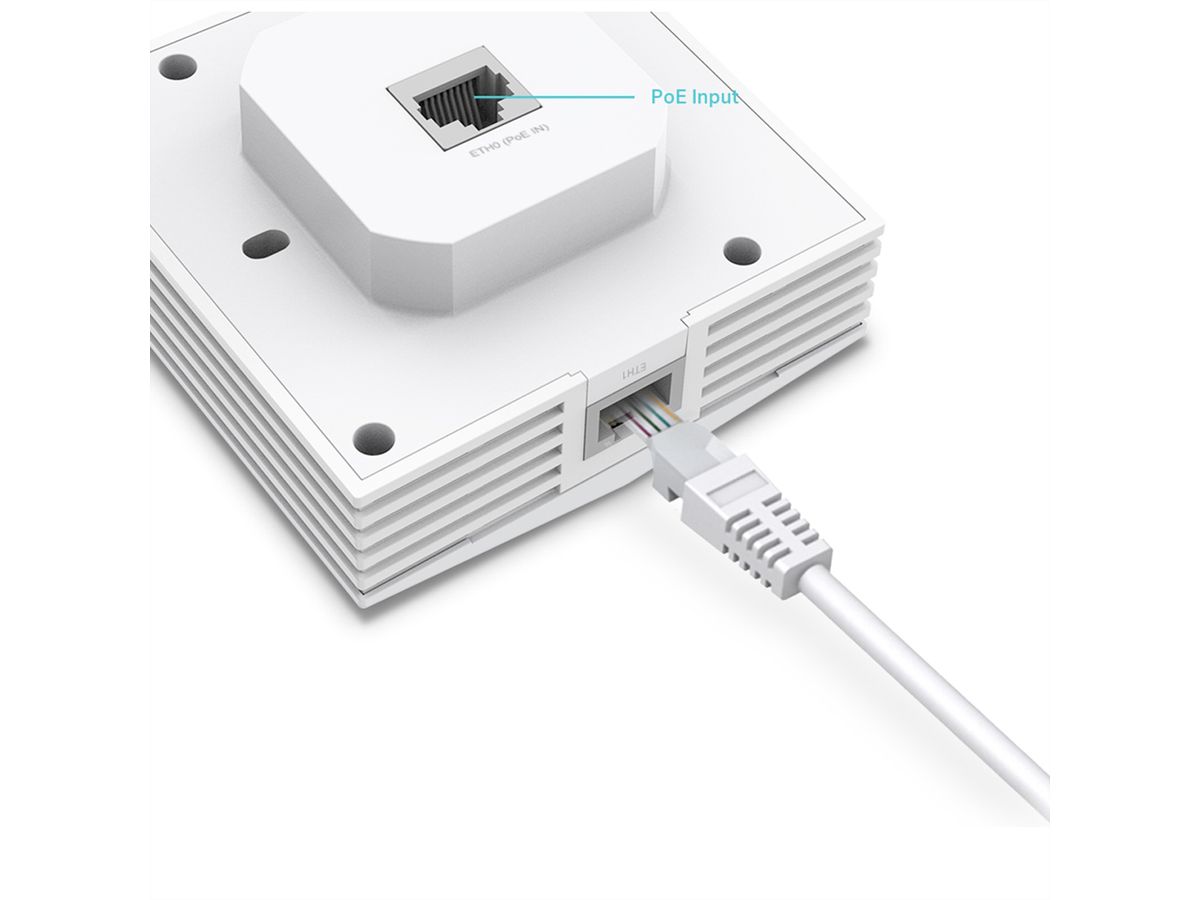 TP-Link EAP650-Wall Access Point , 2× Gigabit RJ45 Port, Dual-Band
