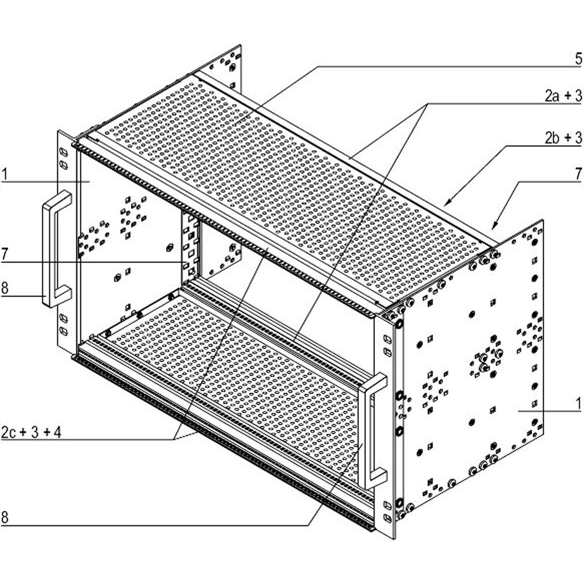 SCHROFF Bausatz, EN 50155, geschirmt, für CompactPCI Anwendungen - BGTR PRO IEEE 6HE 84TE 235T