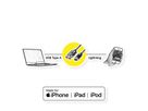 VALUE USB 2.0 Sync- & Ladekabel mit 8pin-Anschluss, 0,15 m