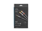 Câble audio stéréo Nedis, 1x jack ST, 2x RCA ST, gris, 1 m