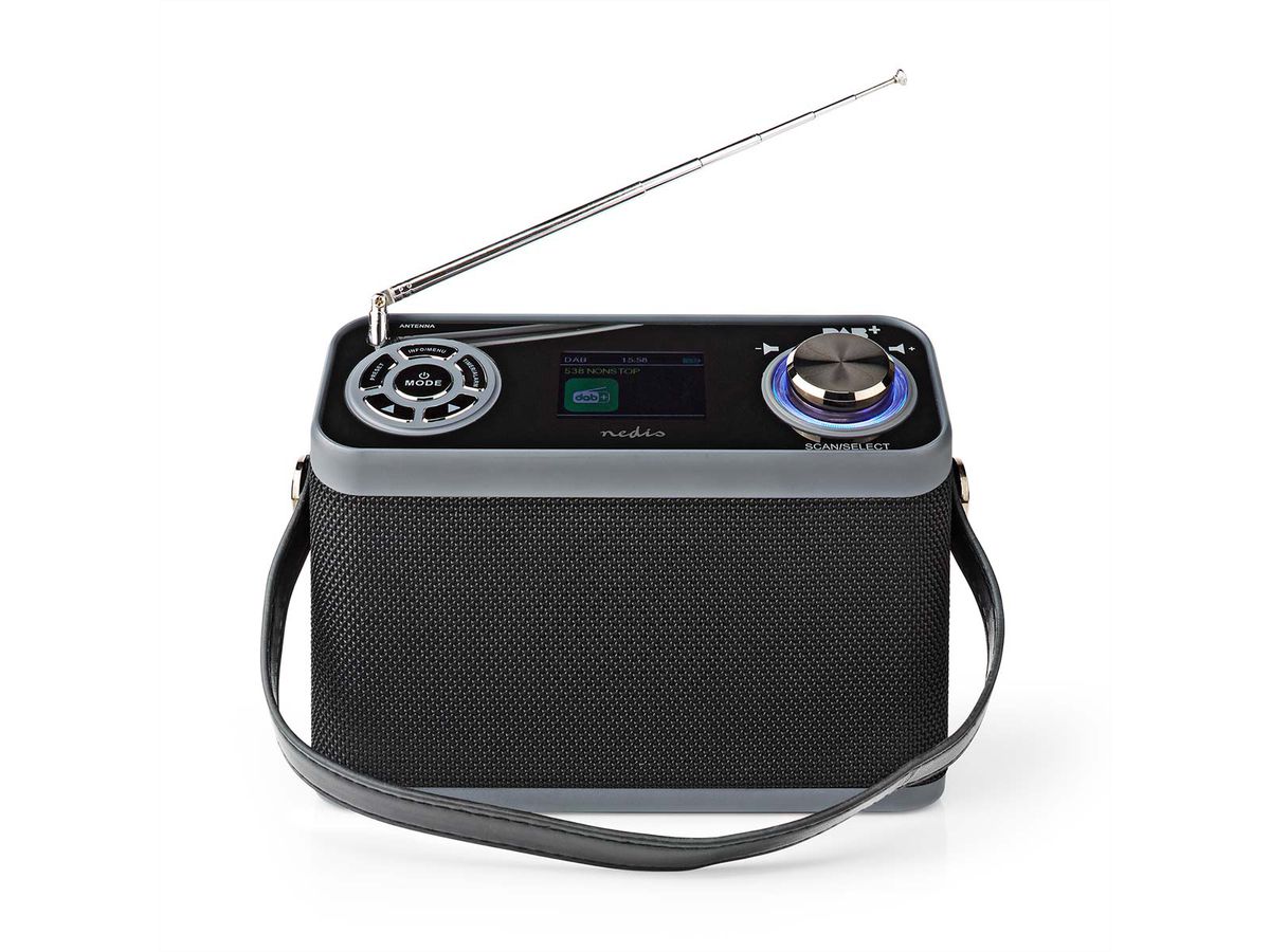 Nedis Notfallradio DAB FM , Tragbares Notfallradio fuer Notfaelle, Camping und Outdoor Anwendungen