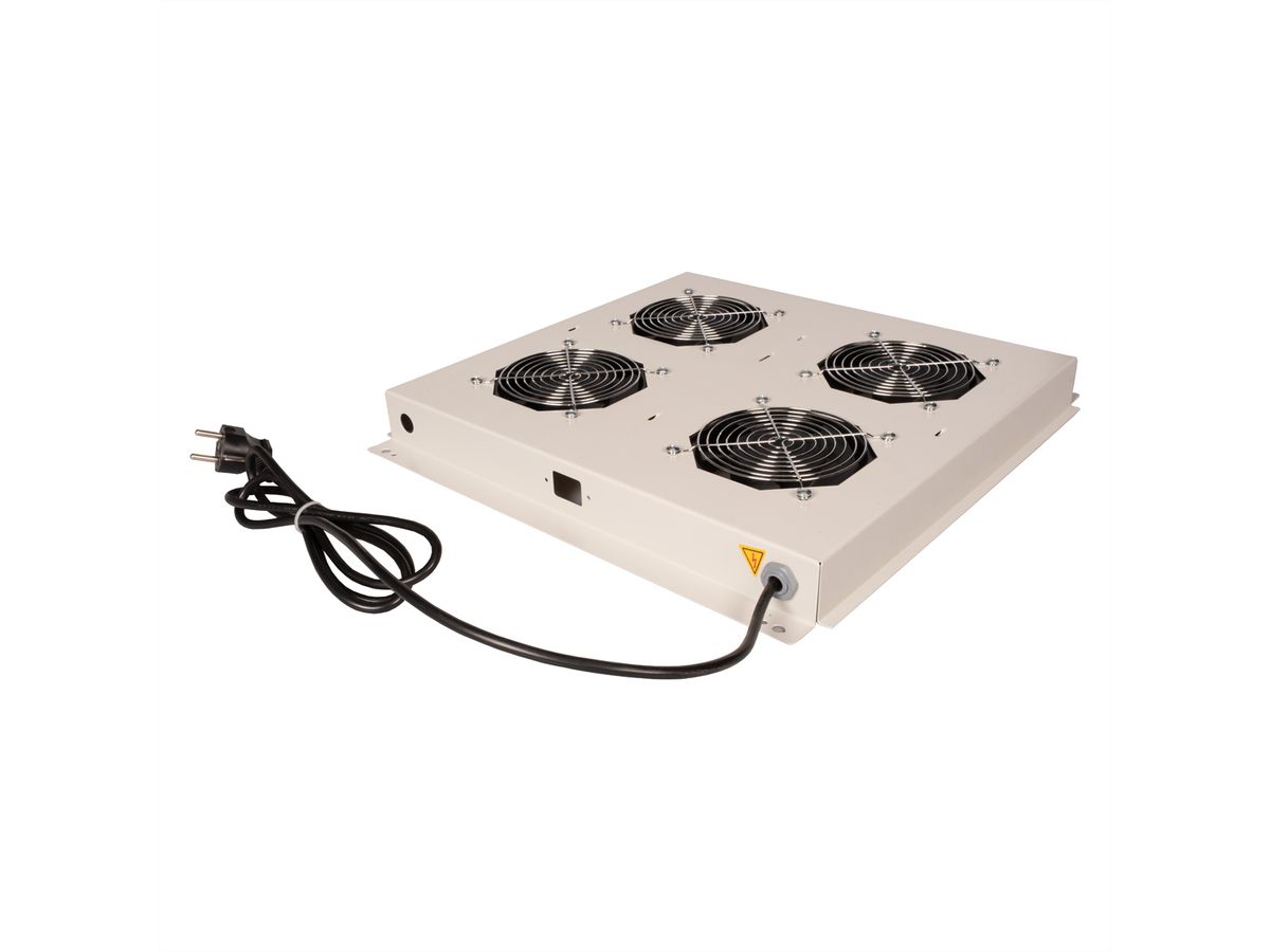 ROLINE 19-Zoll Dachlüftereinheit 4 Lüfter, ON/OFF grau