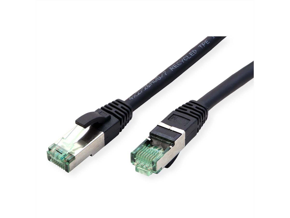 ROLINE RM Patchkabel Cat.6A S/FTP (PiMF), schwarz, 5 m