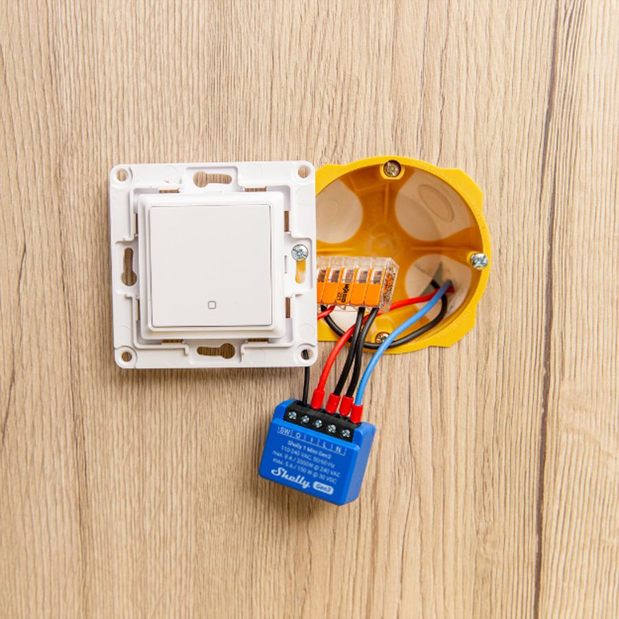 Shelly Acteur de switch 1 Mini Gen3 (2 pièces)