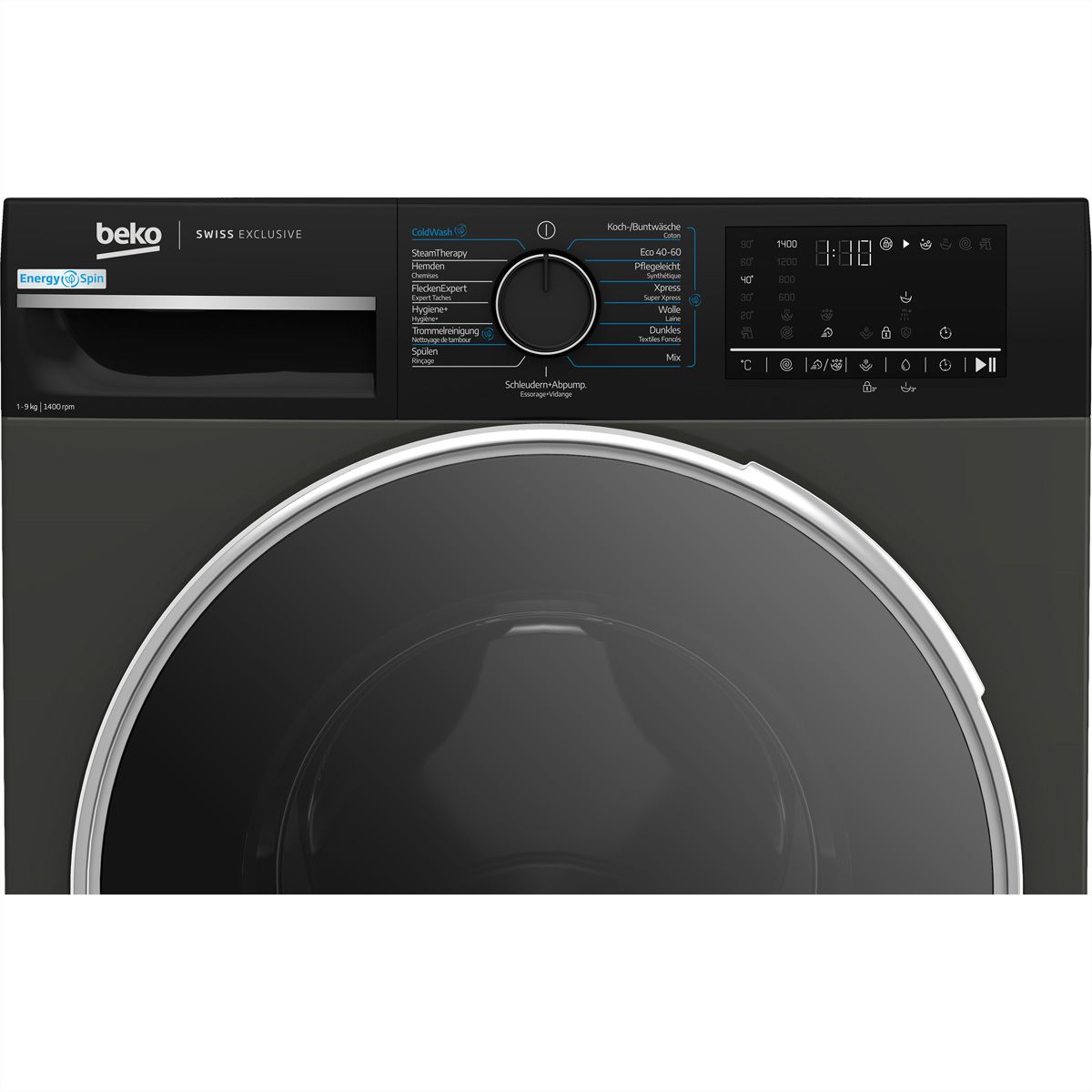 Beko lave-linge WM520, 9kg, A-10%, manhattan gray