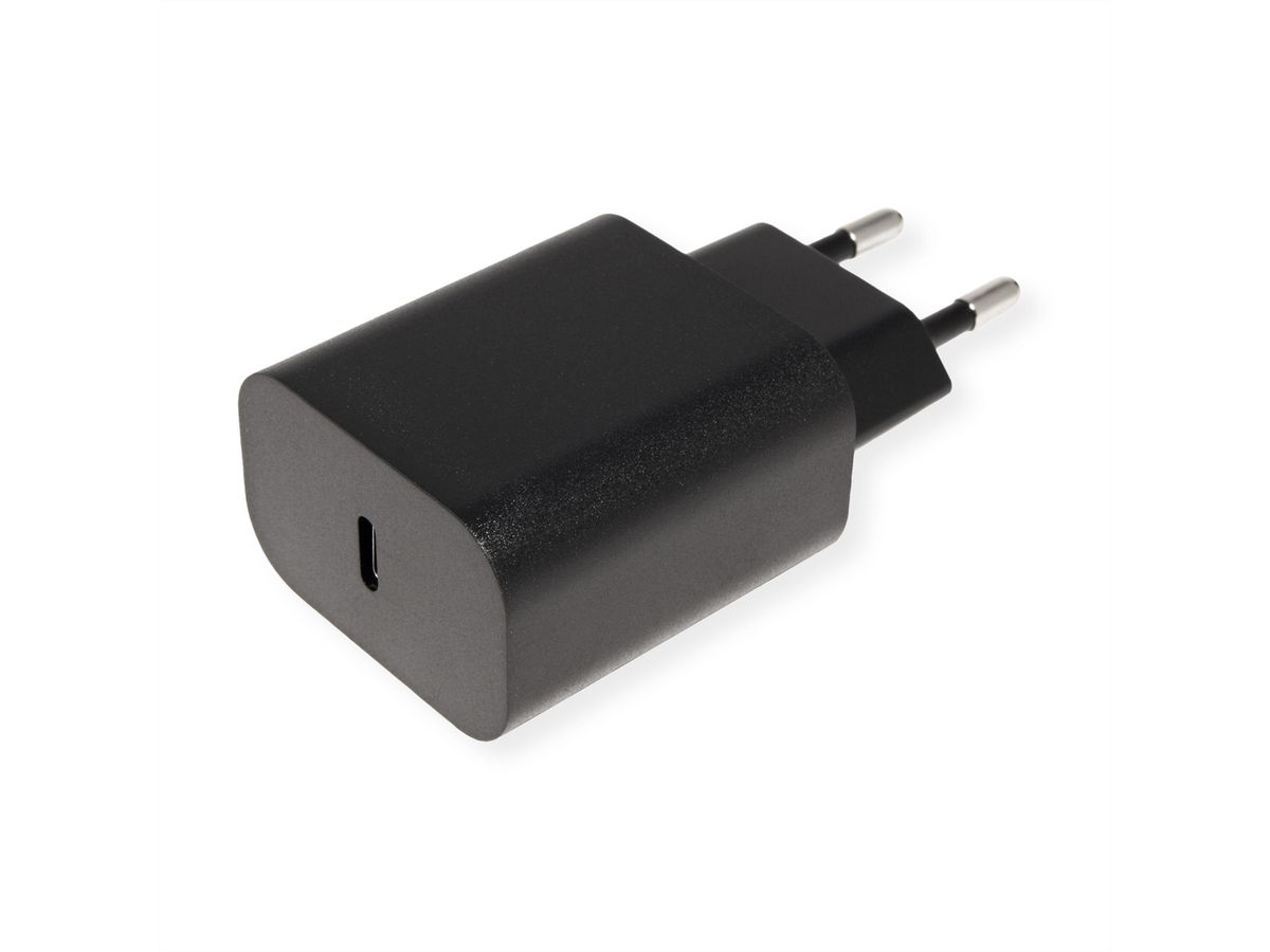 VALUE USB Charger mit Euro-Stecker, 1 Port Typ C (QC3.0), 20W