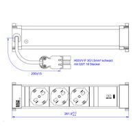 BACHMANN POWER FRAME M 3xP40, 1xUSB C 30W 0,2m GST18 Italia
