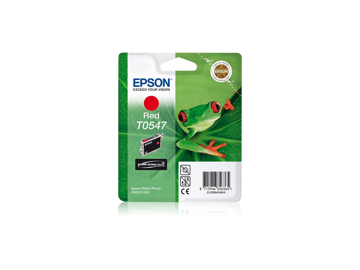 Epson Singlepack Red T0547 Ultra Chrome Hi-Gloss