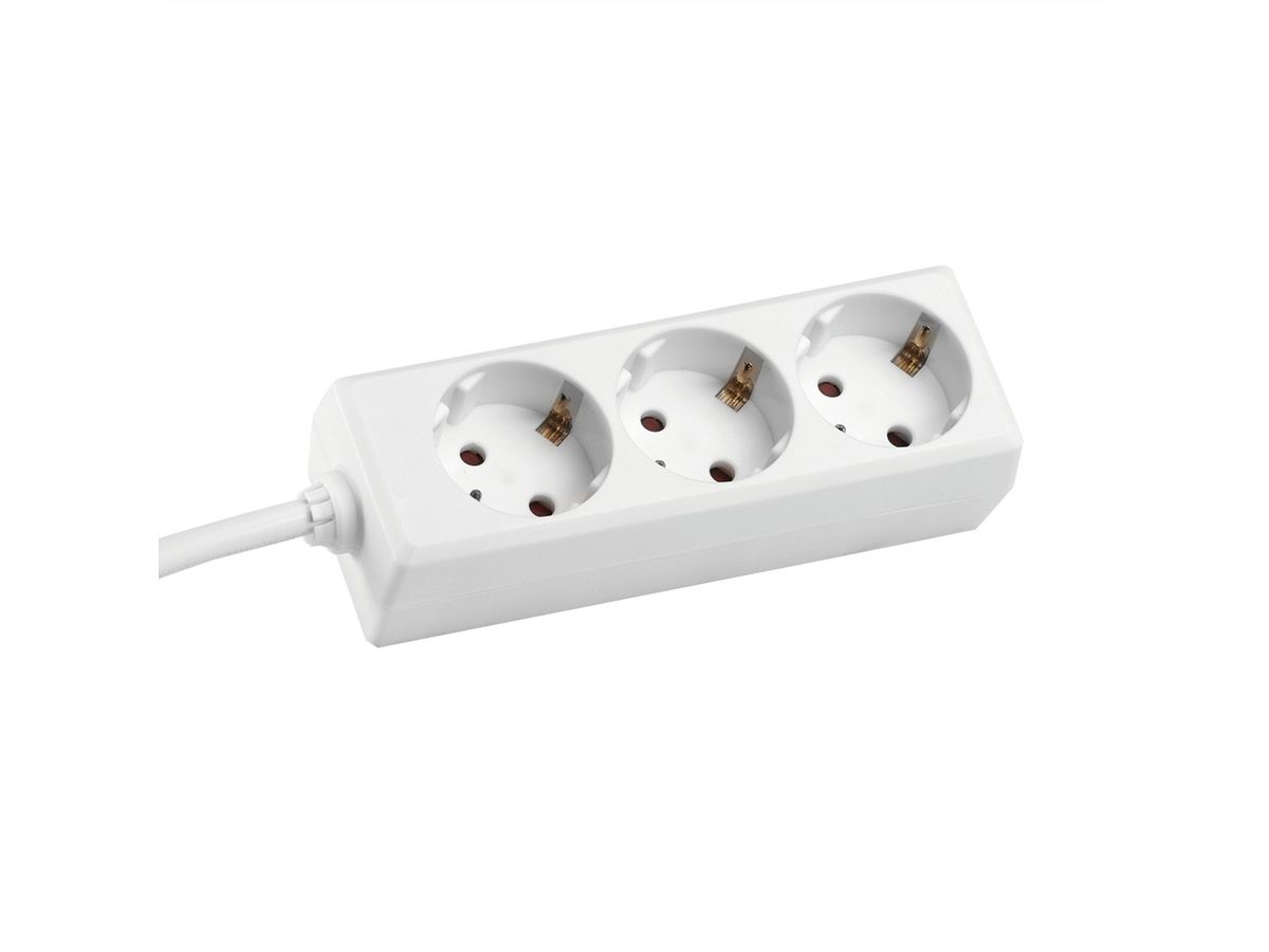 BACHMANN SELLY Bâti de prises 3x contact de protection, blanc, 3 m