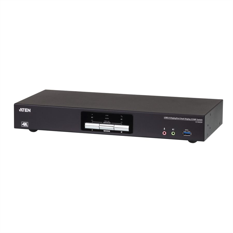 ATEN CS1942DP Commutateur KVMP à 2 affichages DP 4K, 2 ports USB 3.0
