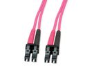 TELEGÄRTNER LWL Rangierkabel 2x G50/125 OM4, 1x LC Duplex - 1x LC Duplex, violett, 1 m