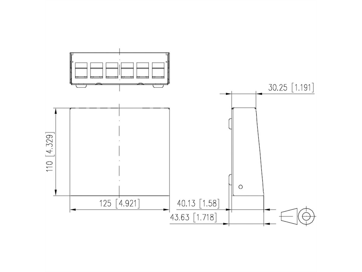 METZ CONNECT Keystone boîtier en saillie 6 ports blanc pur, non équipé