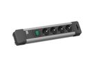BACHMANN CONNECTUS Bâti de prises 4x contact de protection, plastique, avec interrupteur, 2 m