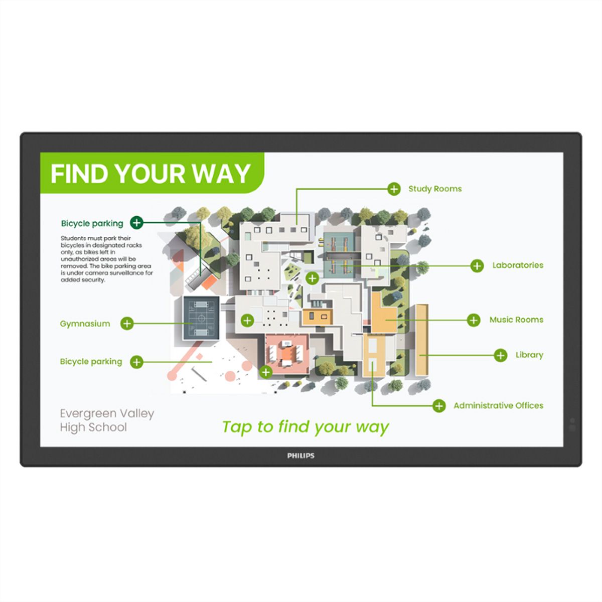 Philips Multitouch Display 55BDL3751T/00, 55", UHD, 24/7, 450cd/m², PCAP