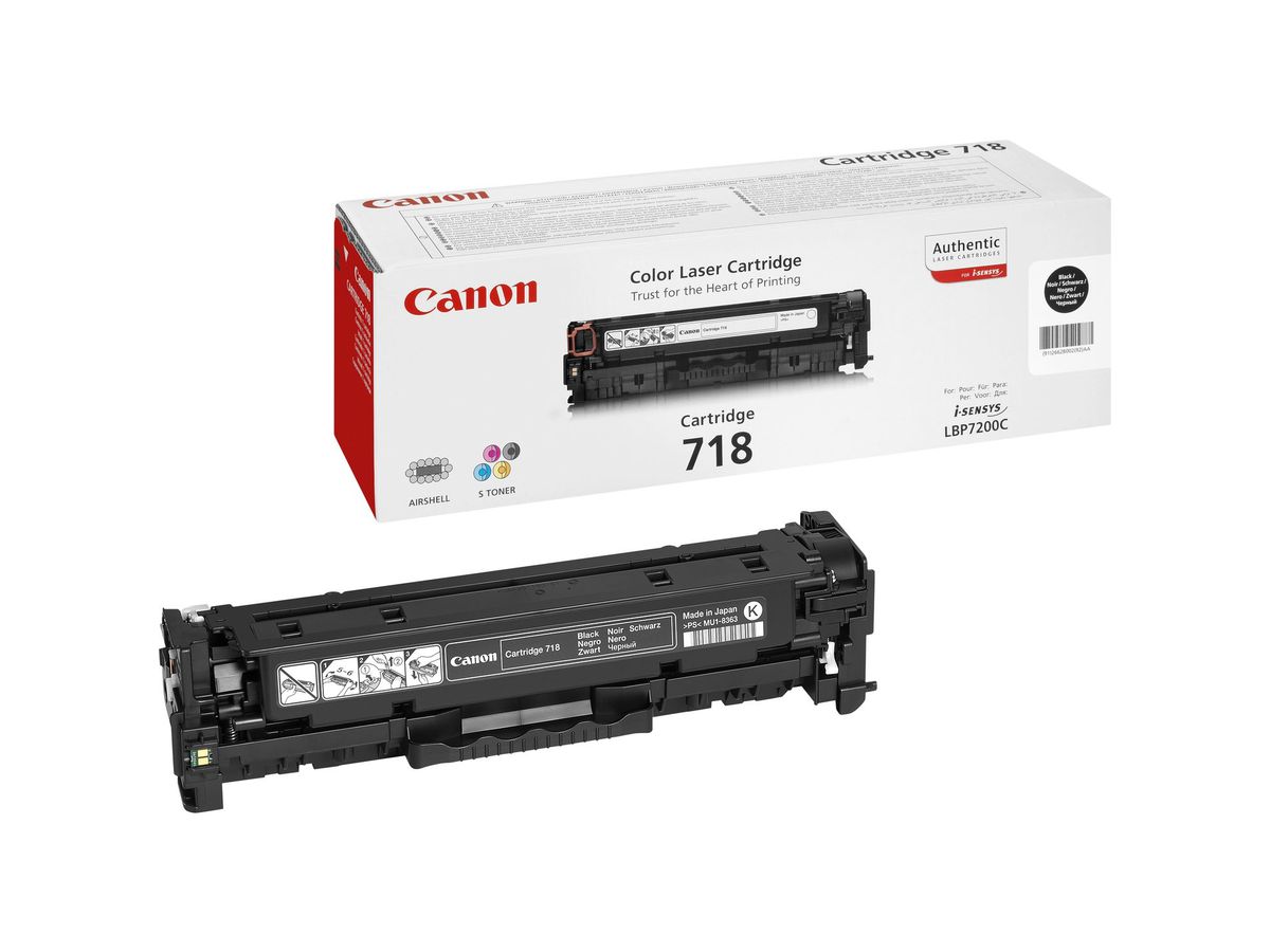 Canon CRG-718 Bk Original Schwarz 1 Stück(e)