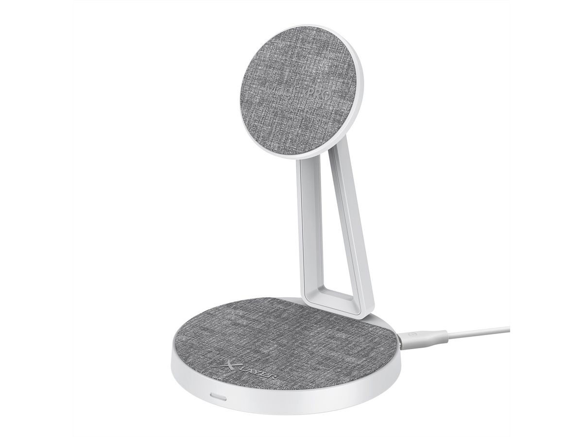 Xlayer Ladestation MagFix Pro 2 in 1 15W Grey/White
