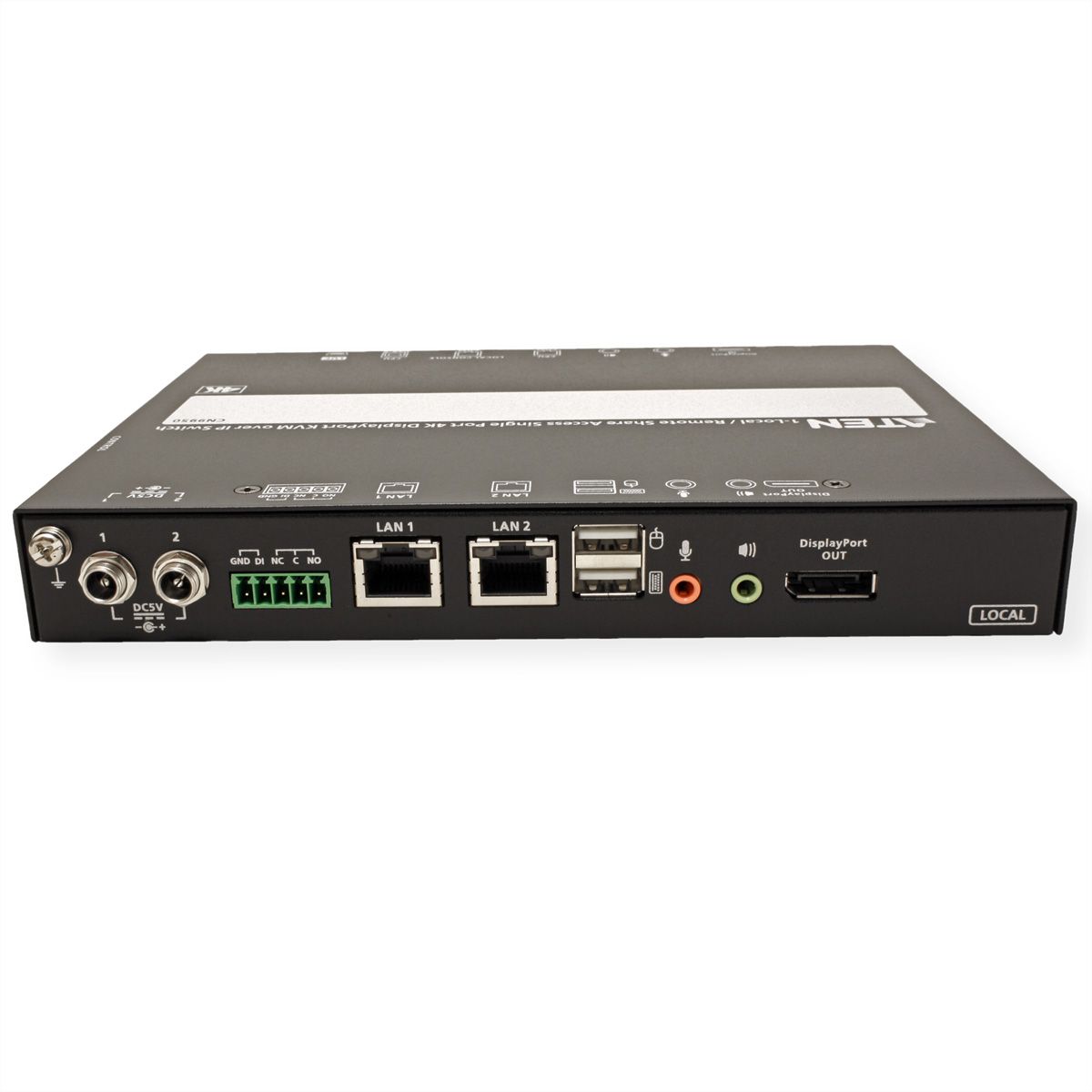 ATEN CN9950 1-Local-Remote Share Access Einzelport 4K DisplayPort KVM over IP Switch
