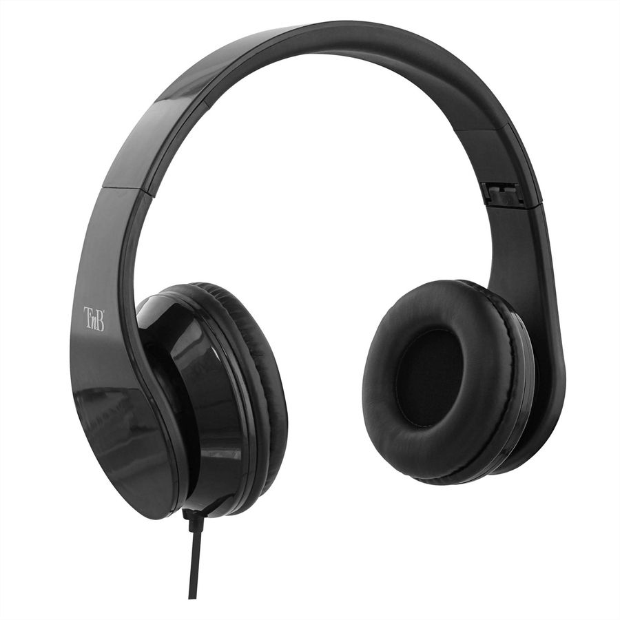 T'nB STREAM Kopfhörer, mit Kabel, schwarz, faltbar, 20-20000 HZ, 3.5mm Jack