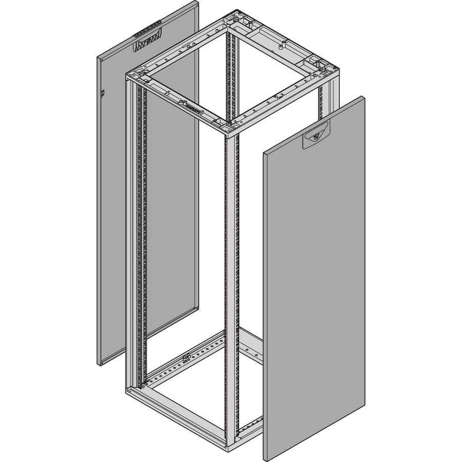 Panneau latéral Novastar SCHROFF pour Slim-Line, RAL 7021, 12 U 800D