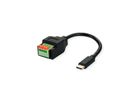 ROLINE Kabeladapter USB-C Stecker zu 5-Pin-Klemmleiste, (Drucktasten), 15 cm