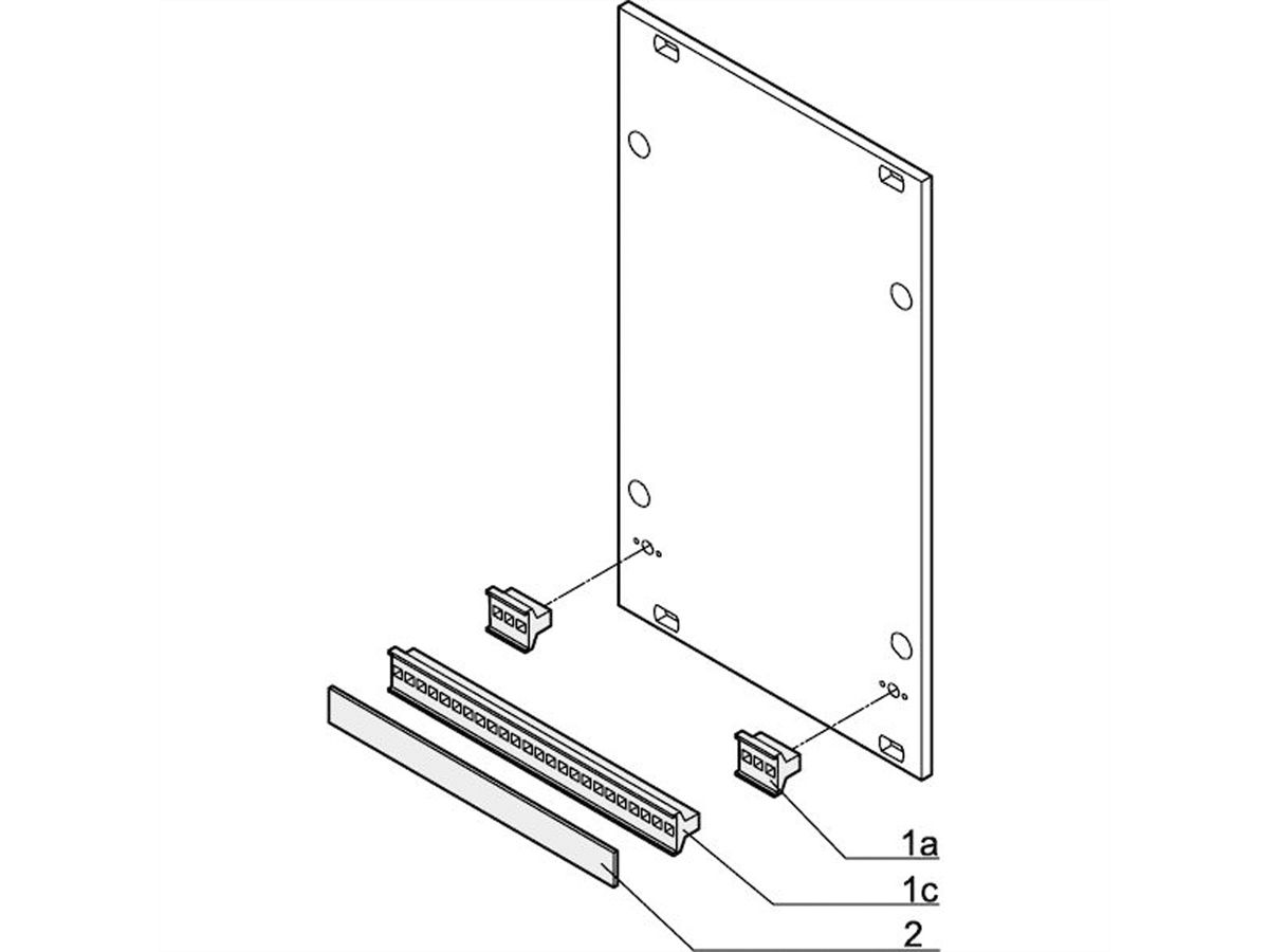 SCHROFF Griff in Trapezform, grau (ohne Aushebefunktion) - KUNSTSTOFFGRIFF 3TE GRAU