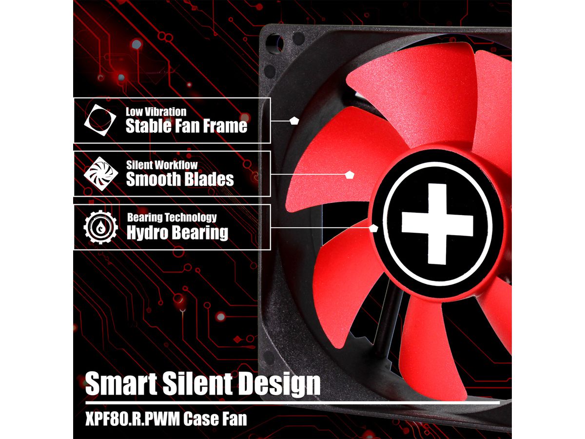 Xilence XPF80.R.PWM 80mm PWM Gehäuselüfter, 4PIN