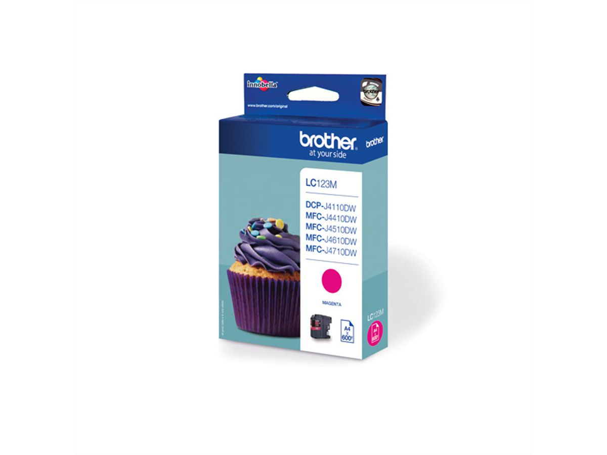 BROTHER LC-123M, Cartouche magenta 600 pages pour BROTHER MFC-J4510DW